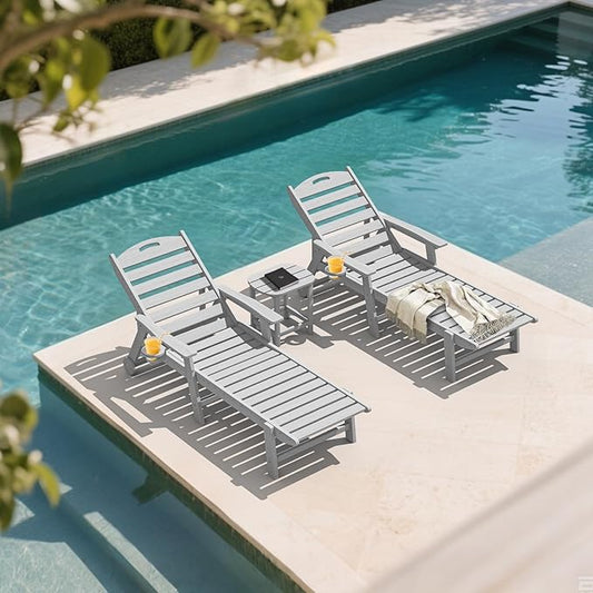 🛋️ Double the Comfort, Double the Escape – Plawdlik Set of 2 Adirondack Lounge Chairs 🏖️