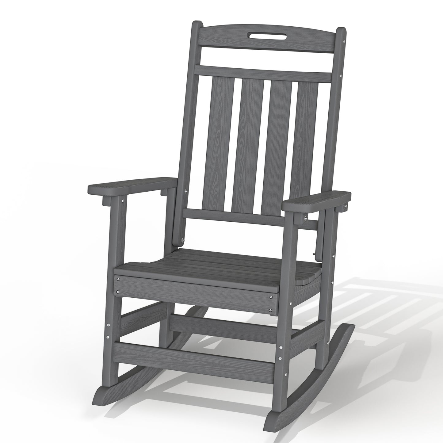 Outdoor Rocking Chair - All-Weather Resistant HDPE Heavy-Duty Patio Rockers with High Back - Perfect for Porch, Lawn, Garden, and Modern Outdoor Spaces