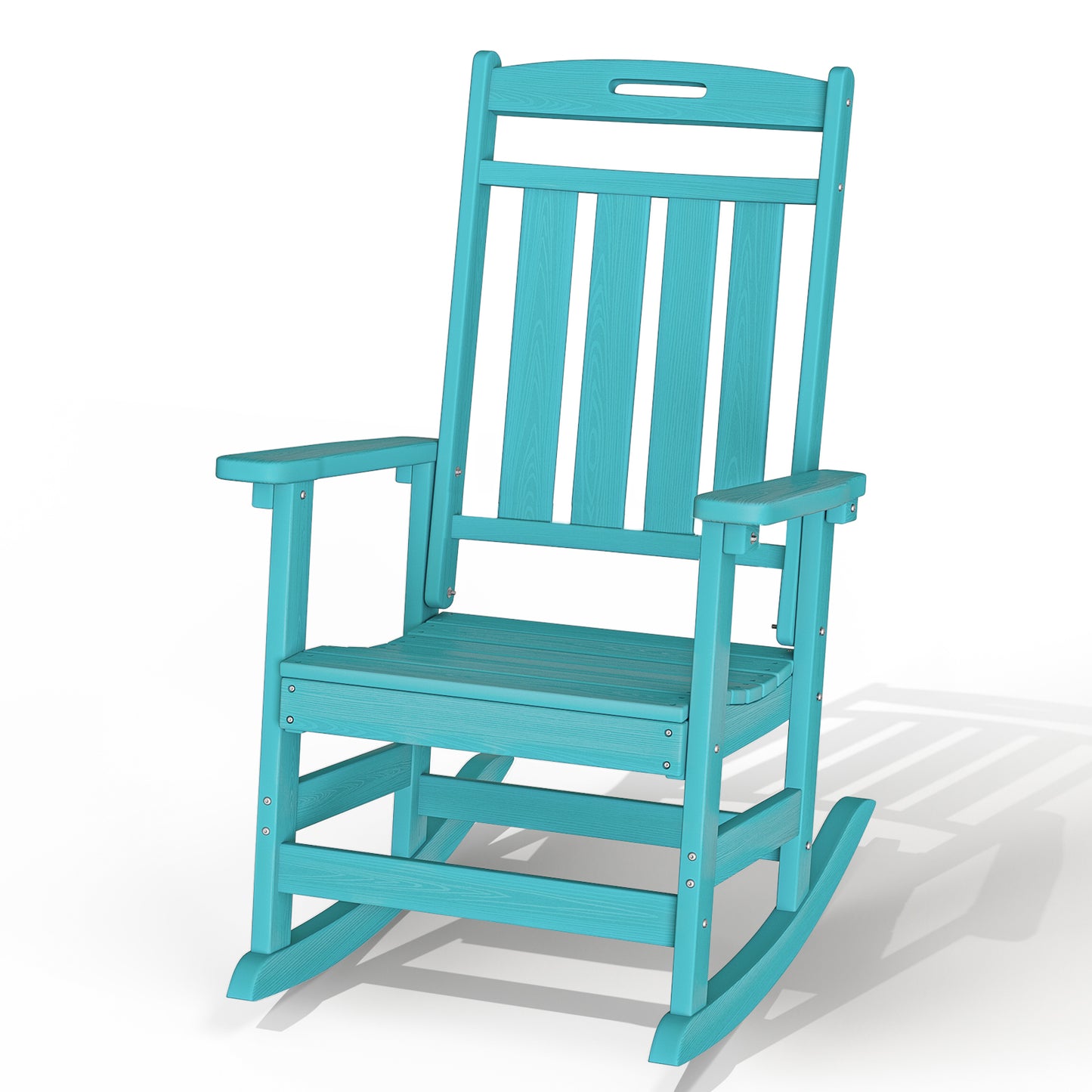Outdoor Rocking Chair - All-Weather Resistant HDPE Heavy-Duty Patio Rockers with High Back - Perfect for Porch, Lawn, Garden, and Modern Outdoor Spaces