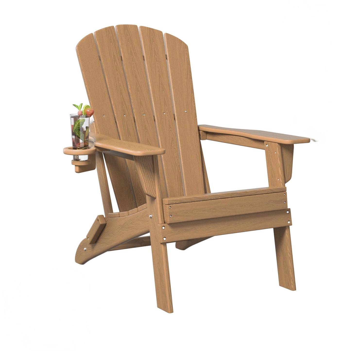 Plawdlik Recycle HDPE Folding Adirondack Chairs Plastic Outdoor