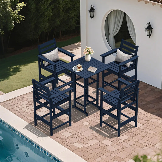 5 Piece Patio Bar Set