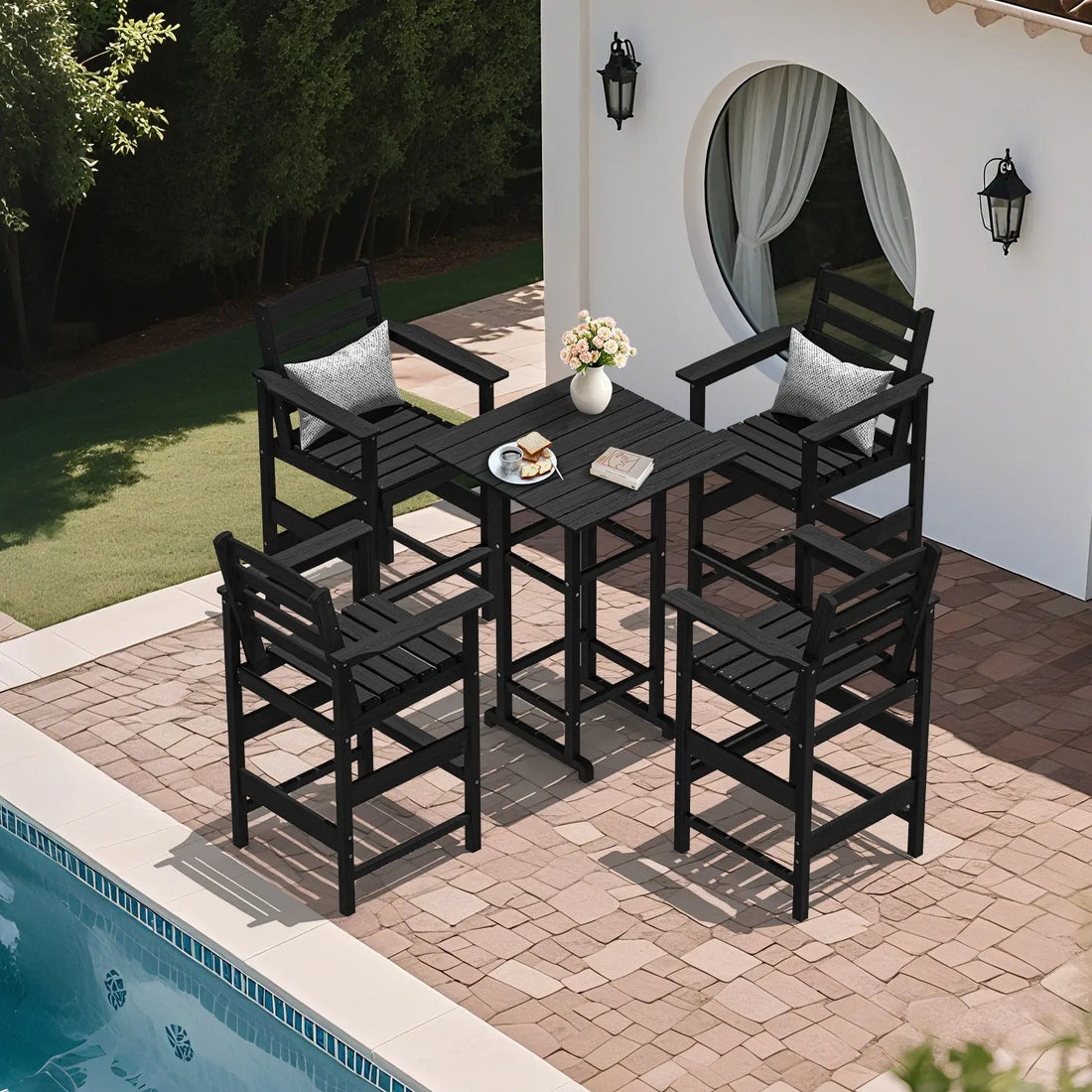 Elevate Your Patio with the Perfect 5-Piece Outdoor Bar Set 🍹 - Plawdlik Furniture