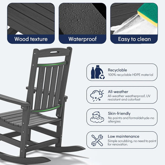 Rock Solid Comfort: Why This HDPE Rocking Chair Belongs in Your Outdoor Space - Plawdlik Furniture