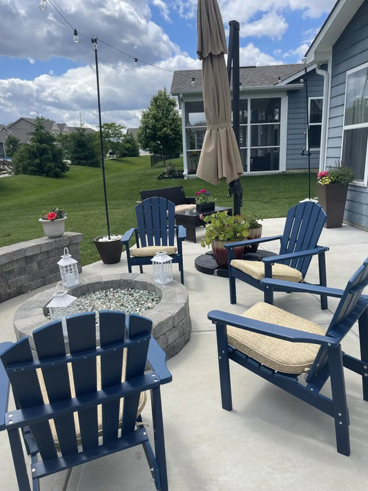 Transform Your Outdoor Space with the Plawdlik Stackable Adirondack Chair Set of 4 🌞 - Plawdlik Furniture