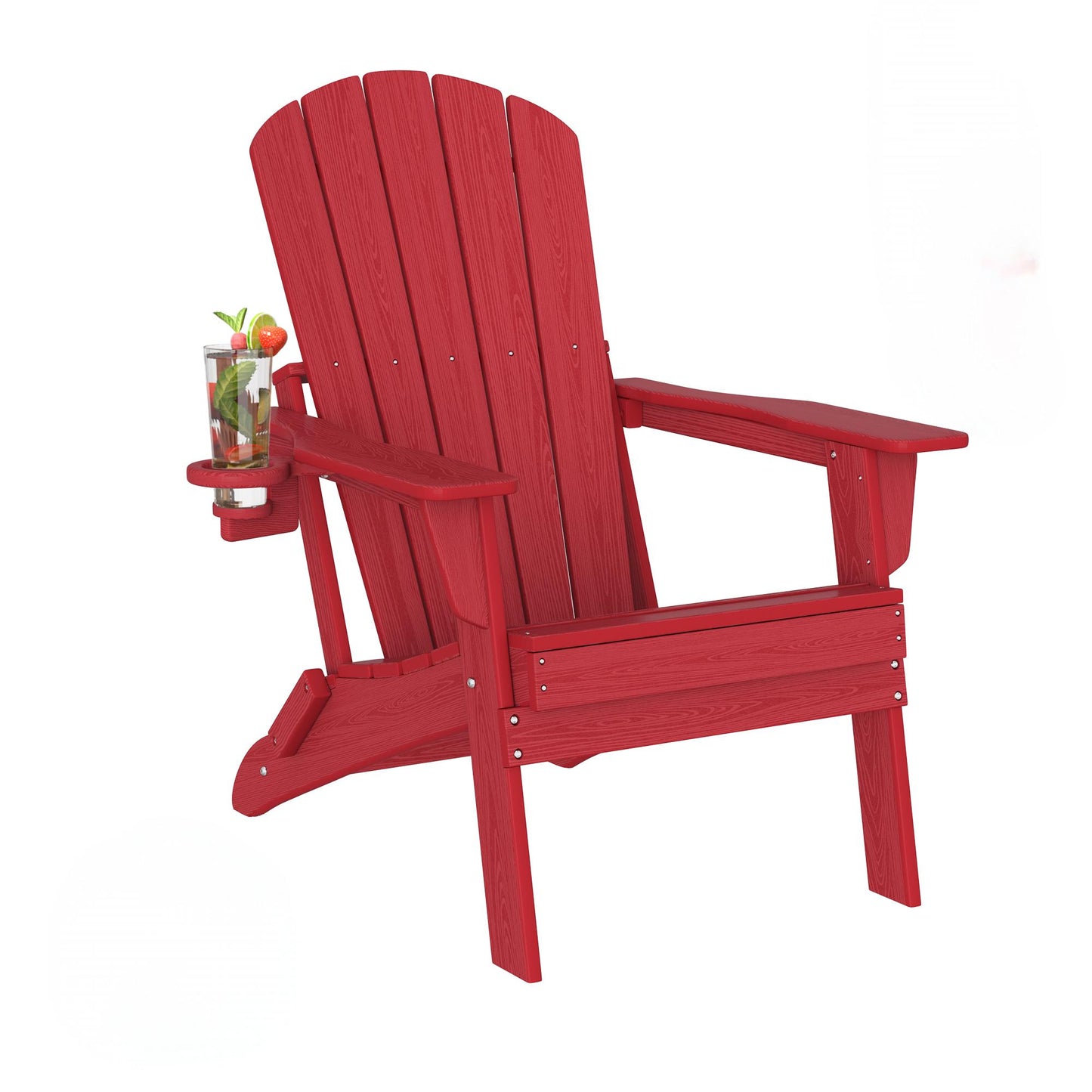 Plawdlik Recycle HDPE Folding Adirondack Chairs Plastic Outdoor