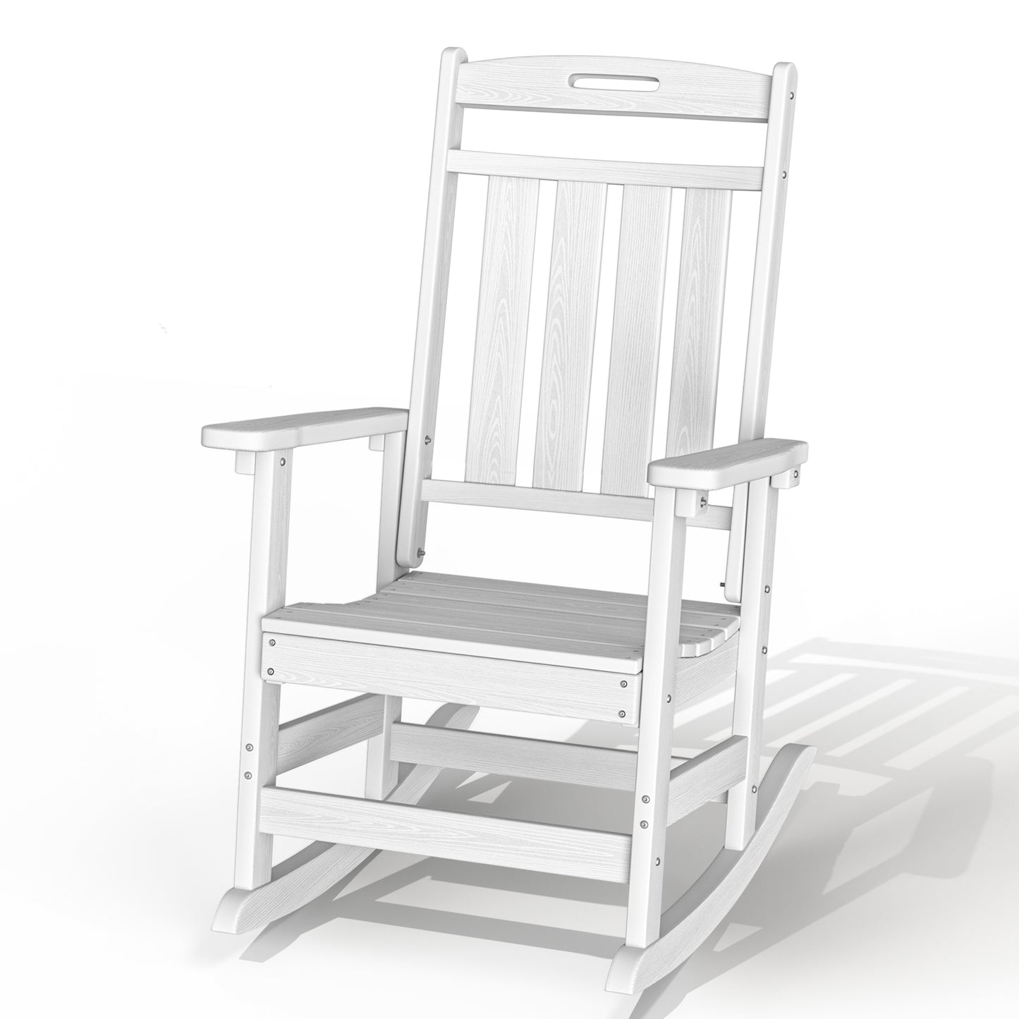 Outdoor Rocking Chair - All-Weather Resistant HDPE Heavy-Duty Patio Rockers with High Back - Perfect for Porch, Lawn, Garden, and Modern Outdoor Spaces