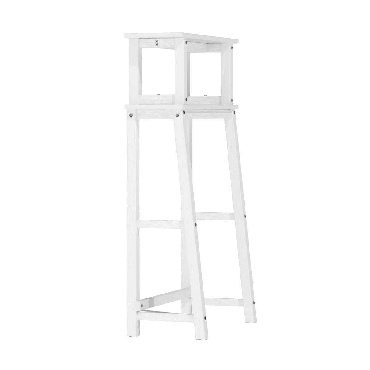 Plawdlik 2-Tier Over The Toilet Storage Shelf, HDPE Bathroom Organizer Rack, White