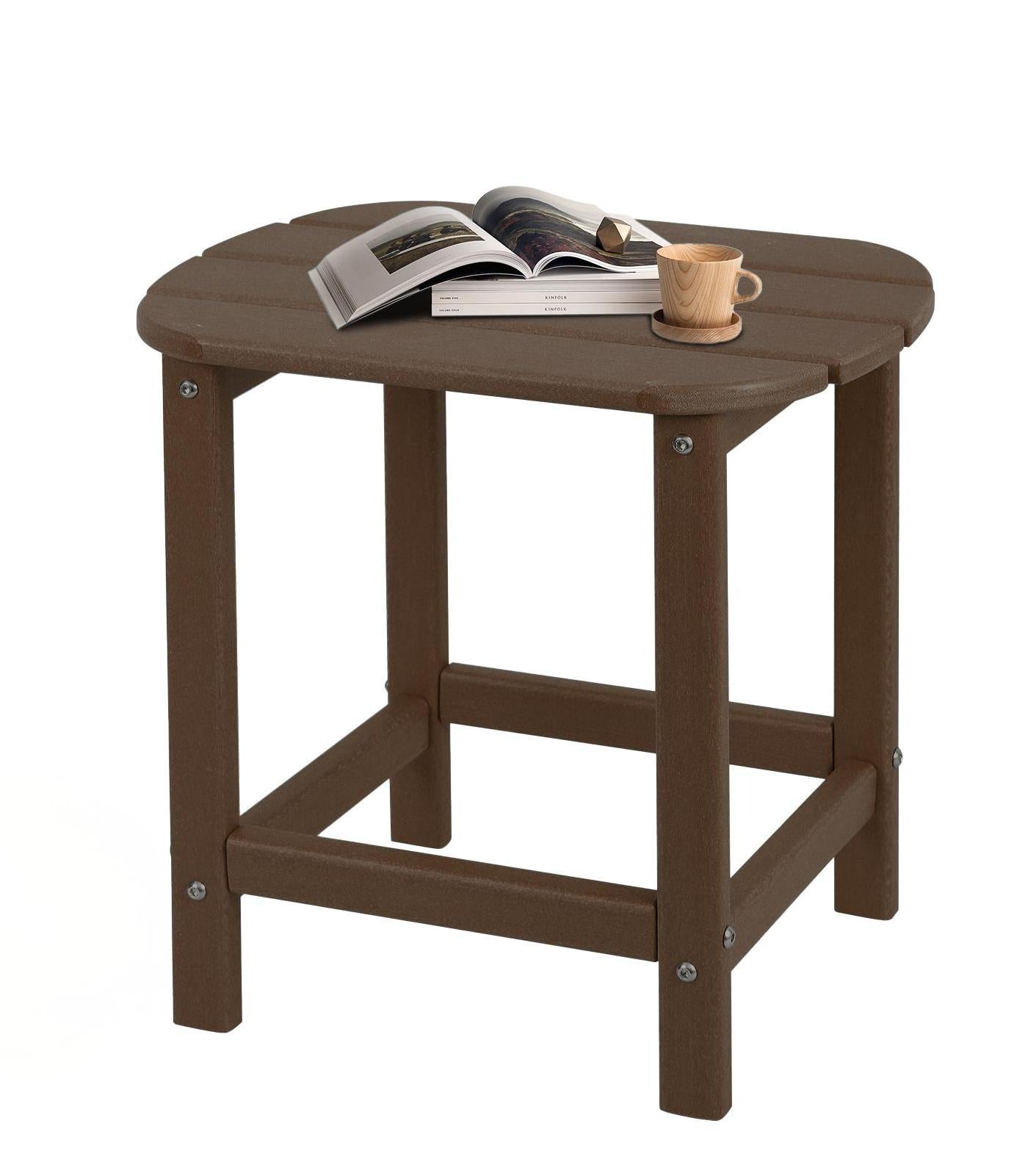 Plawdlik All Weather Recycled Plastic Outside Patio End Table