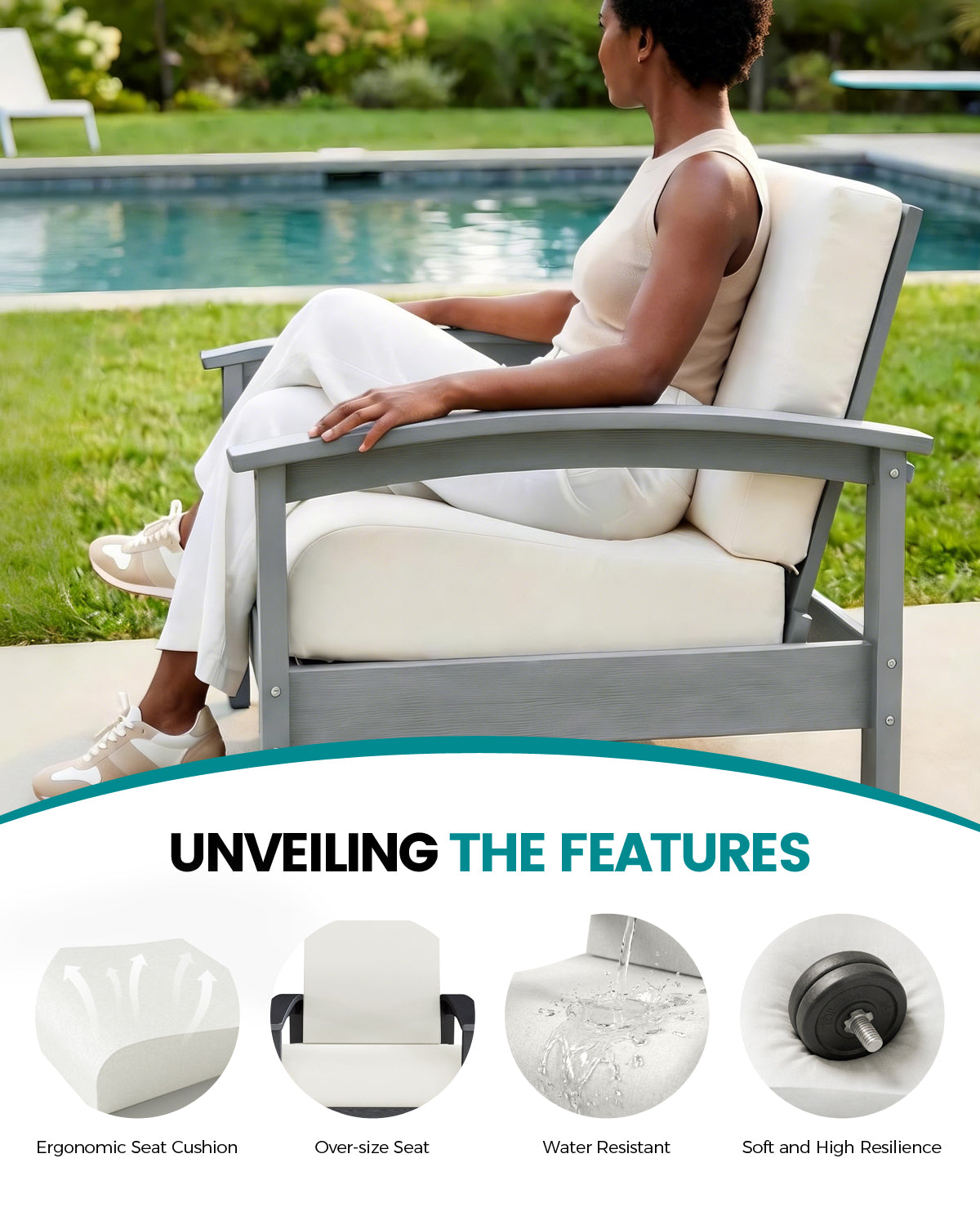 Hdpe All-weather 4-person Sofa Set & Coffee Table – Complete Outdoor Patio Conversation Set Plawdlik Furniture