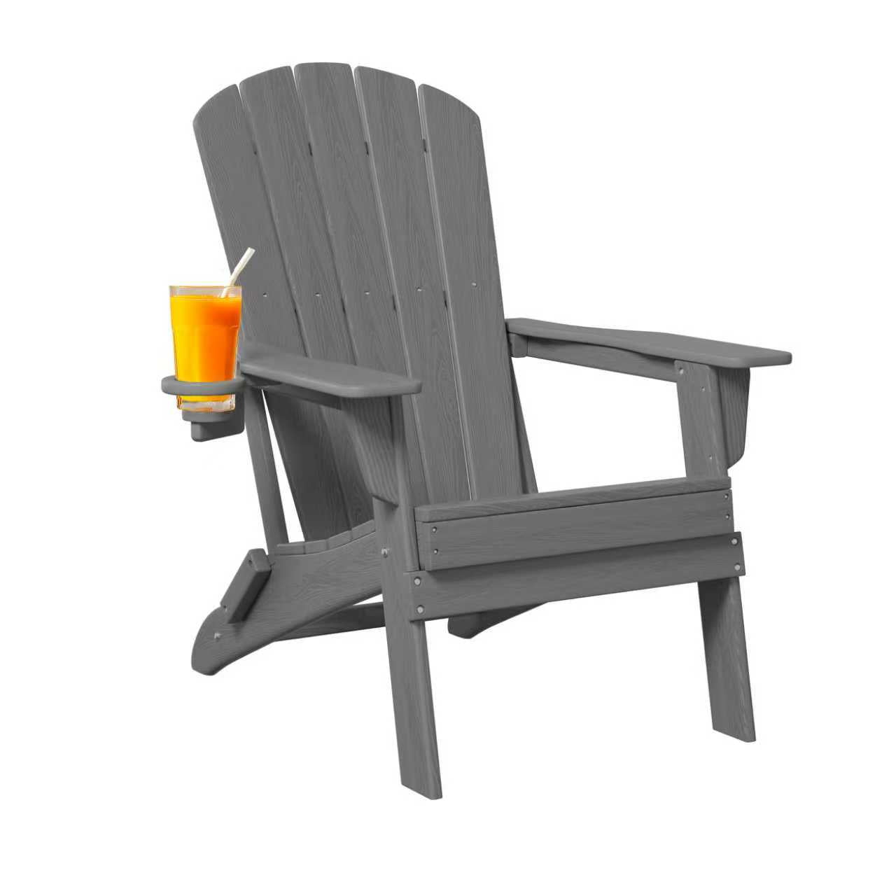 Plawdlik Recycle HDPE Folding Adirondack Chairs Plastic Outdoor