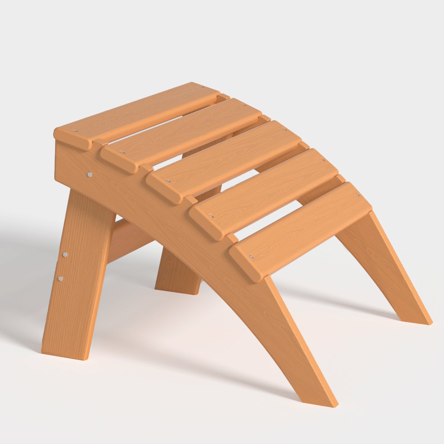 Plawdlik Folding Ottoman for Adirondack Chair - All Weather HDPE Footrest for Outdoor Use - Anti Cracking, Fade Resistant and Easy Assembly