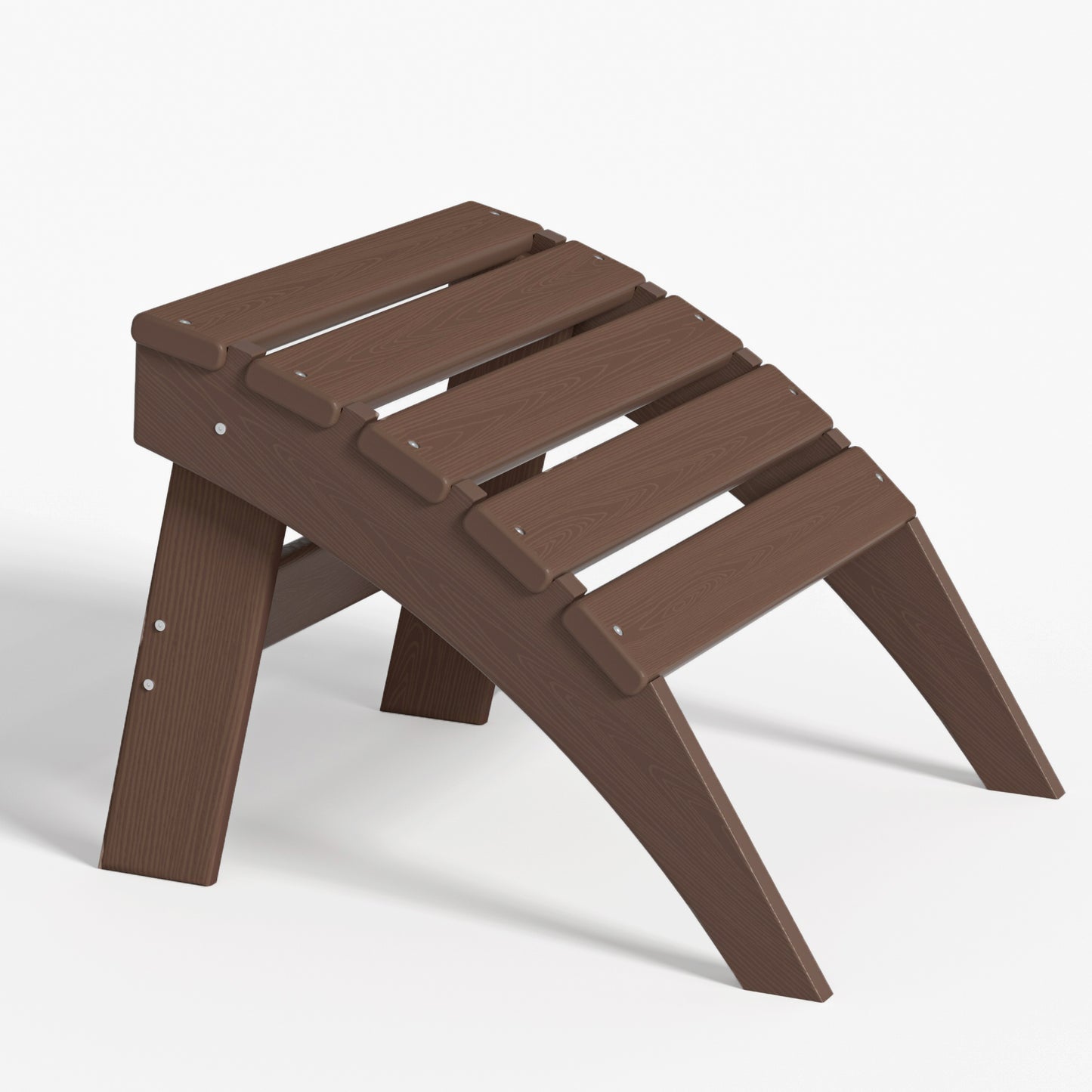 Plawdlik Folding Ottoman for Adirondack Chair - All Weather HDPE Footrest for Outdoor Use - Anti Cracking, Fade Resistant and Easy Assembly